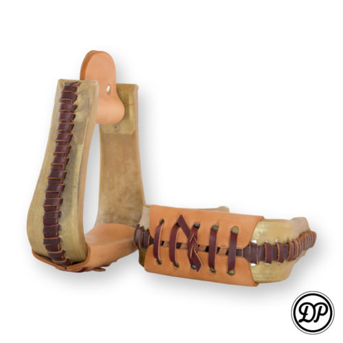 Westernsteigbügel Rohhaut Rohhautsteigbüge mit individuellem Ledertritt